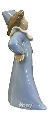 Lladro NAO Daisa 1987 Pierrot Clown Girl Figure 6 Spain Blue Outfit Excellent