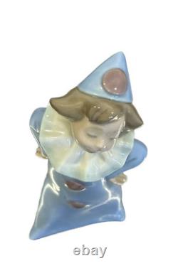 Lladro NAO Daisa 1987 Pierrot Clown Girl Figure 6 Spain Blue Outfit Excellent