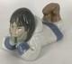 Lladro NAO Eskimo Girl Figurine #1298 Dreaming on the Ice Daisa 1997 Spain