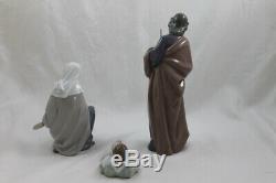 Lladro NAO Holy Family St. Joseph Mary Jesus 3 Piece Nativity Figures 306/7/12