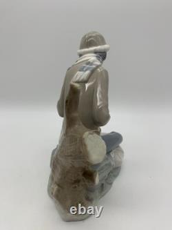 Lladro NAO Lesson For The Dog Boy Figure #140 Spain Porcelain Figurine