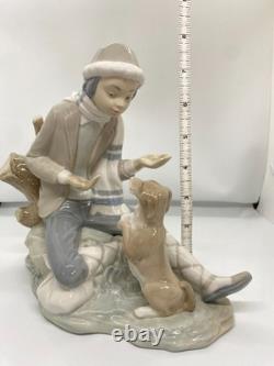 Lladro NAO Lesson For The Dog Figure #140, Spainish Porcelain Figurine