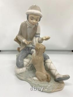 Lladro NAO Lesson For The Dog Figure #140, Spainish Porcelain Figurine