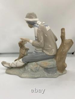 Lladro NAO Lesson For The Dog Figure #140, Spainish Porcelain Figurine