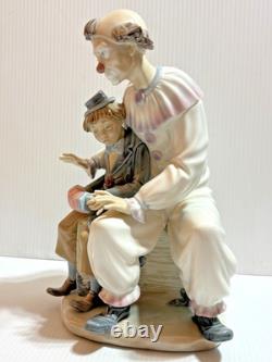 Lladro NAO Lesson of Music Zaphir Clown with Boy Accordion Figurine Statue 11.5