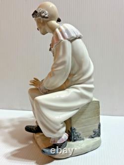 Lladro NAO Lesson of Music Zaphir Clown with Boy Accordion Figurine Statue 11.5