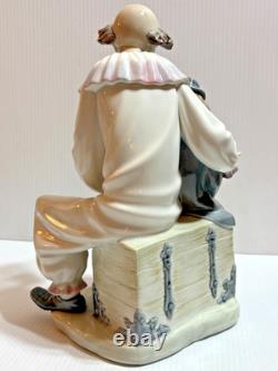 Lladro NAO Lesson of Music Zaphir Clown with Boy Accordion Figurine Statue 11.5