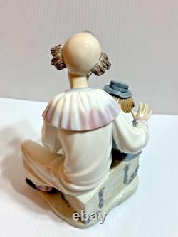 Lladro NAO Lesson of Music Zaphir Clown with Boy Accordion Figurine Statue 11.5