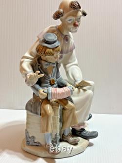 Lladro NAO Lesson of Music Zaphir Clown with Boy Accordion Figurine Statue 11.5
