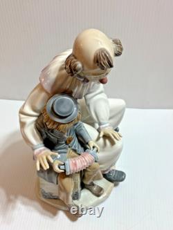 Lladro NAO Lesson of Music Zaphir Clown with Boy Accordion Figurine Statue 11.5