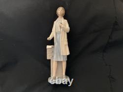 Lladro NAO Porcelain Lg. Female Doctor Retired Measuring Approx 13 High