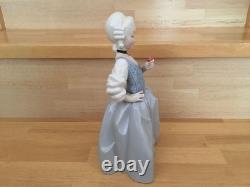 Lladro NAO Rococo Girl Flower Doll Figurine Object Good Condition From Japan