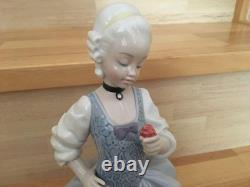 Lladro NAO Rococo Girl Flower Doll Figurine Object Good Condition From Japan