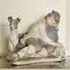 Lladro NAO Spain Porcelain Figurine Sleeping Shepard Boy & Dog 11x8x7 Excell