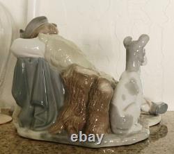 Lladro NAO Spain Porcelain Figurine Sleeping Shepard Boy & Dog 11x8x7 Excell