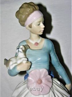 Lladro NAO Woman with Dog