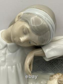 Lladro NAO large figure porcelain mother, child and teddy bearThe Cradle