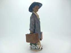 Lladro Nao 12389'Time To Go' Porcelain Boy Figure Figurine Retired 30cm Boxed