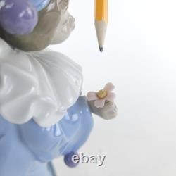 Lladro Nao 1988 Daisa Circus Dreamer Clown Pierrot Girl Porcelain Figurine Read