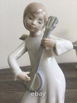 Lladro Nao Angels Vintage Figurines Music Player Listening Angels Made In Spain