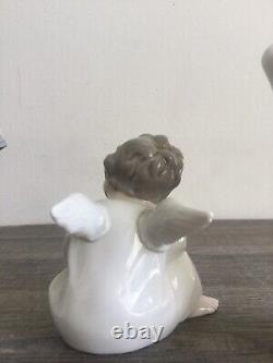 Lladro Nao Angels Vintage Figurines Music Player Listening Angels Made In Spain