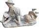 Lladro Nao Boy And Girl Reading Porcelain Figurine RARE