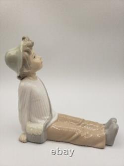 Lladró Nao Boy Resting Figurine Spain 1970's Retired, Daydreamer RARE 6.5H