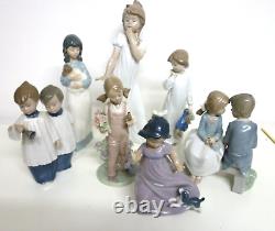 Lladro / Nao. Collectors Porcelain Figures. Job Lot Of 7 Figures