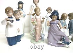 Lladro / Nao. Collectors Porcelain Figures. Job Lot Of 7 Figures