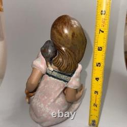 Lladro Nao Daisa Spain Sculpture Figurine Woman Cats Bowl Kittens Gift RARE