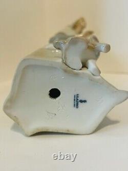 Lladro Nao Daisa Spain porcelain figurine sculpture puppy dog pet bread basket