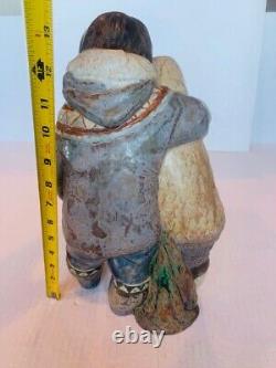 Lladro Nao Daisa Spain porcelain statue sculpture Arctic boy girl Eskimo Inuit