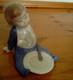 Lladro Nao Figure Of Boy With Plate Ex Cond Height 11 Cms