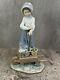 Lladro Nao Figurine 1983 DAISA Garden Girl #410 Farm Wheelbarrow Shovel 7.75