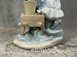 Lladro Nao Figurine 1983 DAISA Garden Girl #410 Farm Wheelbarrow Shovel 7.75