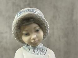 Lladro Nao Figurine 1983 DAISA Garden Girl #410 Farm Wheelbarrow Shovel 7.75