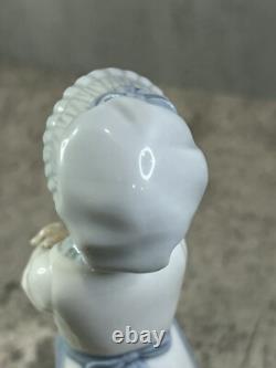Lladro Nao Figurine 1983 DAISA Garden Girl #410 Farm Wheelbarrow Shovel 7.75