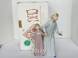 Lladro Nao Figurine 253 Sculpture Ninos Con Miedo Children Fear Box NIB Spain