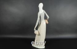 Lladro Nao Figurine #4875 Tall Girl with Two Water Jugs Spain Porcelain
