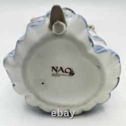 Lladro Nao Figurine 6319 Lady Girl Blue White Layered Dress Hat Tango Dancer