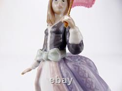 Lladro Nao Figurine Angela 5211 Porcelain Lady Figures Girl with Lace Parasol