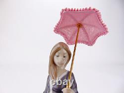Lladro Nao Figurine Angela 5211 Porcelain Lady Figures Girl with Lace Parasol