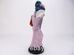 Lladro Nao Figurine Chrysanthemum 4990 Geisha with Fan Spanish Porcelain Figures