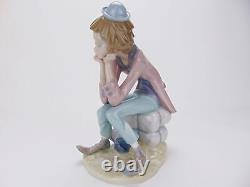 Lladro Nao Figurine Clown Thinking 5058 Spanish Porcelain Figures
