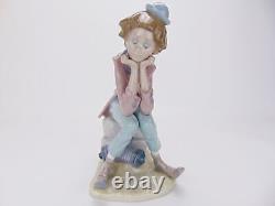 Lladro Nao Figurine Clown Thinking 5058 Spanish Porcelain Figures