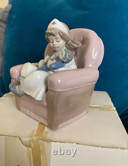 Lladro Nao Figurine, Playing Nurse, Excellent Condition