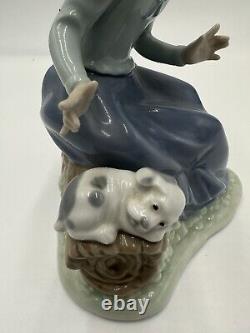 Lladró Nao Figurine Stories to Lulu 01091 Hand Painted Spain Porcelain Puppy