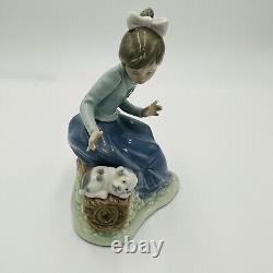 Lladró Nao Figurine Stories to Lulu 01091 Hand Painted Spain Porcelain Puppy