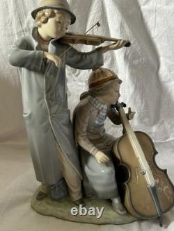 Lladro Nao Figurine Street Musicians 684 Detached Violin Bow & Chello