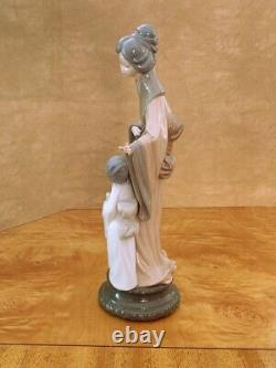 Lladro Nao Geisha Oriental Mother With Child Mint Condition W Box #279 Rare